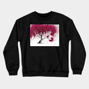 Magenta Kissing Tree Crewneck Sweatshirt